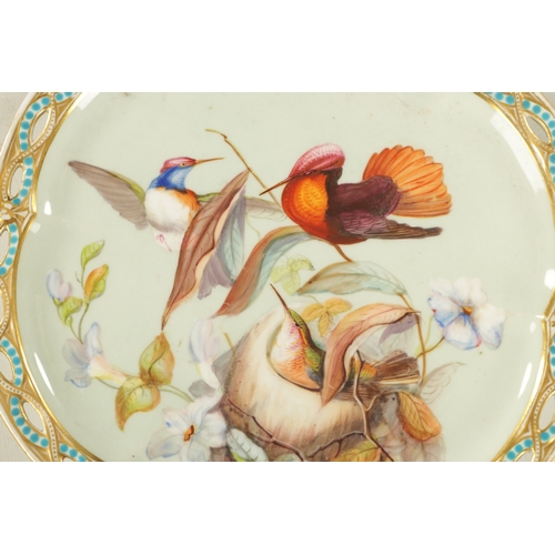 286 - A PAIR OF LATE 19TH CENTURY MINTON PIERCED PLATES (23.5cm diameter)