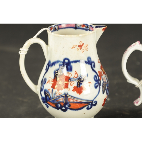 287 - THREE PIECES OF PHILIP CHRISTIAN LIVERPOOL PORCELAIN CIRCA 1760 comprising a POLYCHROME DECORATED SA... 