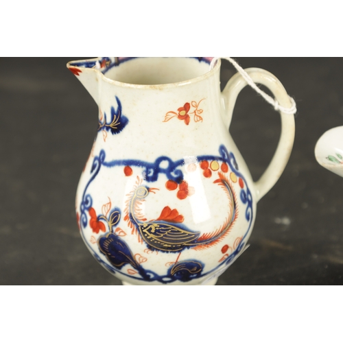 287 - THREE PIECES OF PHILIP CHRISTIAN LIVERPOOL PORCELAIN CIRCA 1760 comprising a POLYCHROME DECORATED SA... 