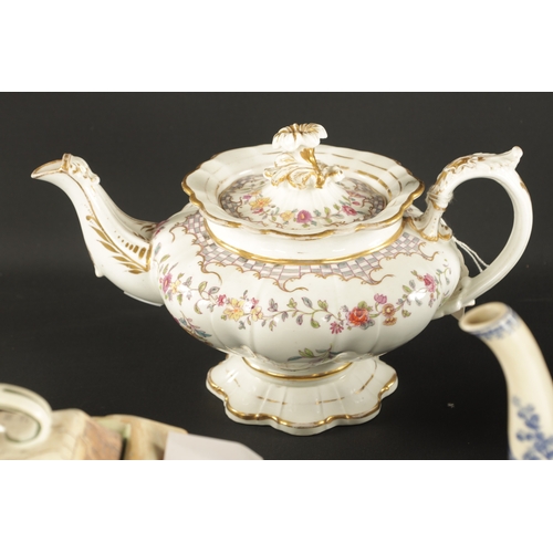 306 - A COLLECTION OF ELEVEN 19TH CENTURY TEAPOTS (19cm high and smaller )