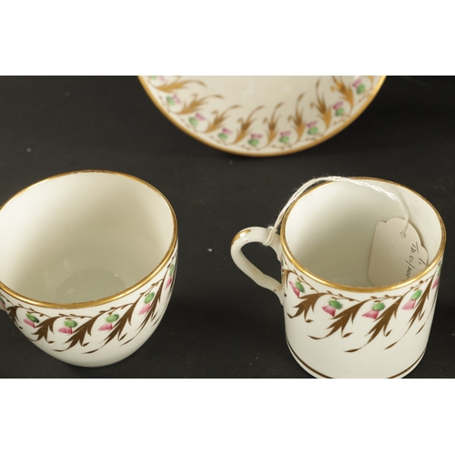 319 - A COLLECTION OF EARLY 19TH CENTURY ENGLISH PORCELAIN comprising a Coalport porcelain trio, a Coalpor... 