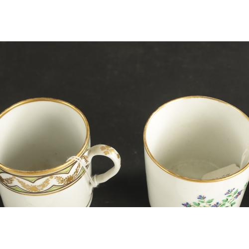 320 - EIGHT ENGLISH PORCELAIN COFFEE CANS CIRCA 1810 (6.5cm high)