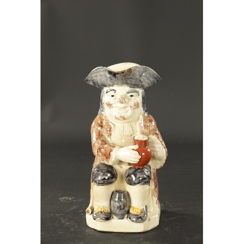 331 - A LATE 18TH CENTURY RALPH WOOD TYPE TOBY JUG (25cm high)