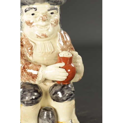 331 - A LATE 18TH CENTURY RALPH WOOD TYPE TOBY JUG (25cm high)