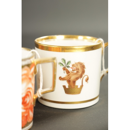 372 - A COLLECTION OF EIGHT COALPORT COFFEE CANS CIRCA 1810 (6cm high )