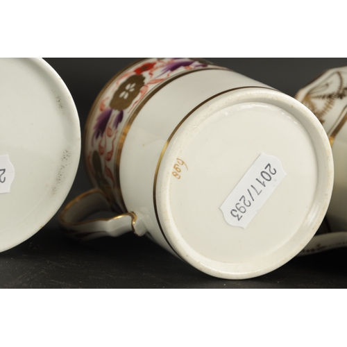 387 - TEN VARIOUS ENGLISH PORCELAIN COFFEE CANS CIRCA 1810 (6.5cm high)