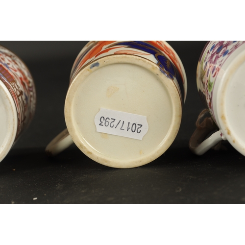 387 - TEN VARIOUS ENGLISH PORCELAIN COFFEE CANS CIRCA 1810 (6.5cm high)