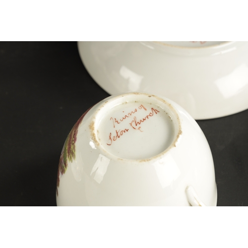 401 - A COLLECTION OF EARLY 19TH CENTURY ENGLISH PORCELAIN comprising a New Hall cup and saucer in the tob... 