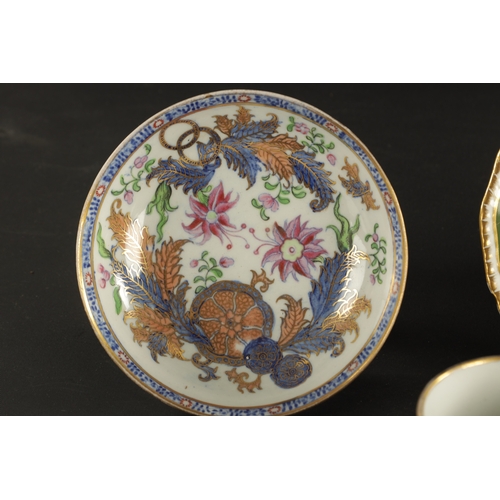 401 - A COLLECTION OF EARLY 19TH CENTURY ENGLISH PORCELAIN comprising a New Hall cup and saucer in the tob... 