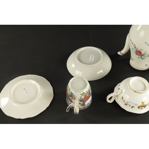 401 - A COLLECTION OF EARLY 19TH CENTURY ENGLISH PORCELAIN comprising a New Hall cup and saucer in the tob... 