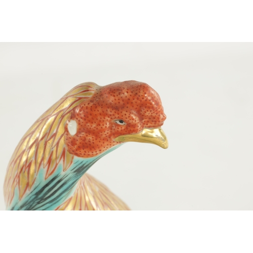 415 - A MEIJI PERIOD KUTANI PORCELAIN COCKEREL (29cm high)