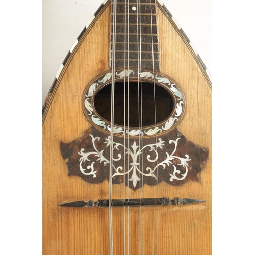 420 - AN ITALIAN MANDOLIN WITH LABEL FOR F. FEDELIO, NAPOLI, together with an octave mandolin with a label... 