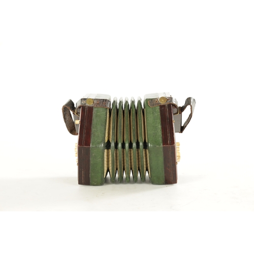 425 - A LACHENAL & CO. CONCERTINA RETAILED BY THOMAS DAWKINS, LONDON The 20 + 1 key Anglo having pierced r... 