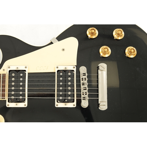 428 - A GIBSON LES PAUL 1960 CLASSIC ELECTRIC GUITAR in black with cream scratchboard and rosewood fingerb... 