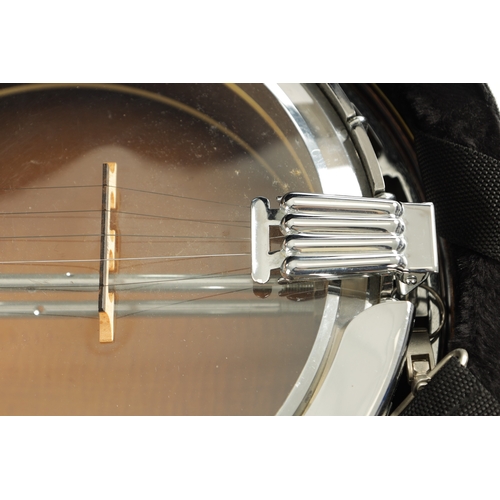 432 - A WASHBURN B18 FIVE STRING BANJO with rosewood fingerboard and fiddle back, with carrying case. (98c... 