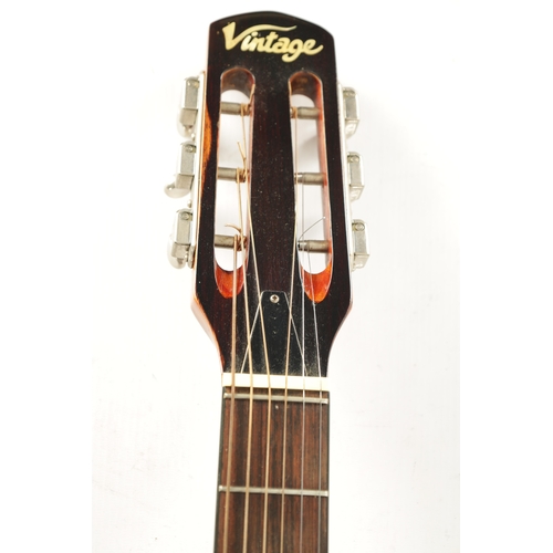 434 - A JHS VINTAGE SERIES ACOUSTIC GUITAR with spruce top and soft case (104.5cm long )