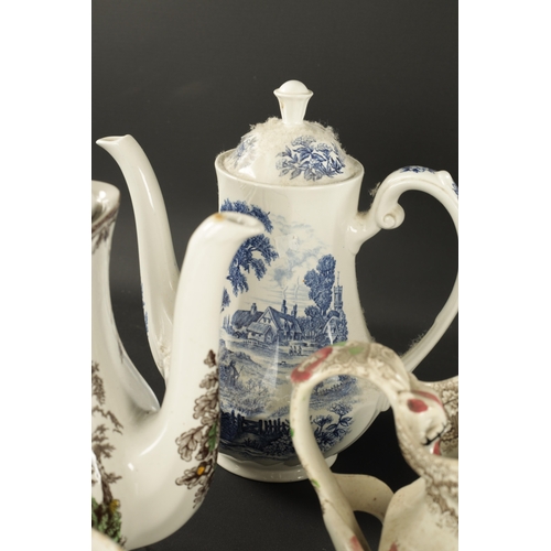 47 - A COLLECTION OF 19TH / 20TH CENTURY CHINA comprising jugs, mugs and coffee pots