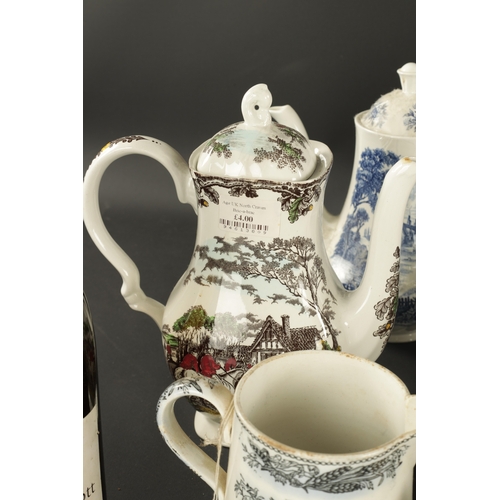 47 - A COLLECTION OF 19TH / 20TH CENTURY CHINA comprising jugs, mugs and coffee pots