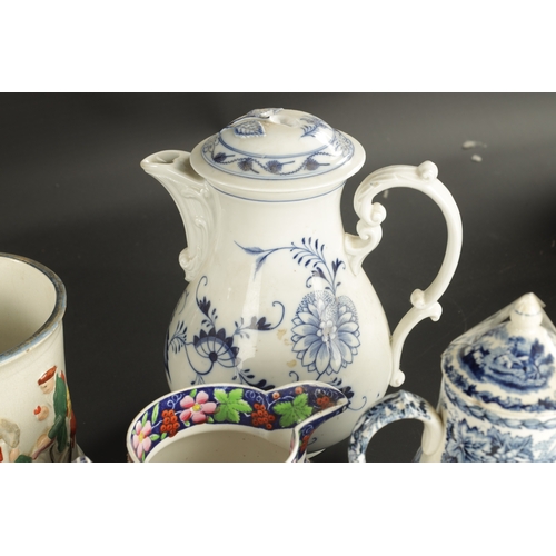 47 - A COLLECTION OF 19TH / 20TH CENTURY CHINA comprising jugs, mugs and coffee pots