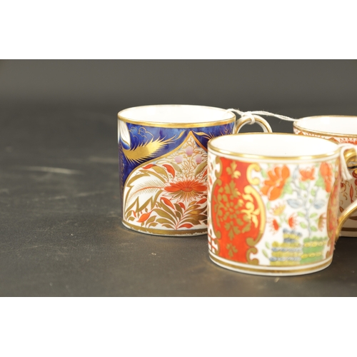 65 - A COLLECTION OF TEN COALPORT COFFEE CANS CIRCA 1810 with elaborate enamel and gilt decoration. (6.3c... 