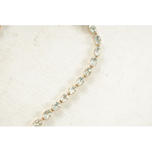 461 - A VICTORIAN GOLD AQUAMARINE NECKLACE total weight app. 37g (31.5cm long)