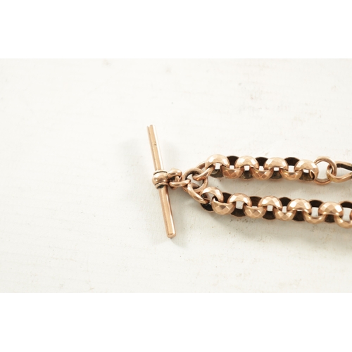 481 - A 9CT ROSE GOLD WATCH CHAIN total weight app. 36g. (33cm long)