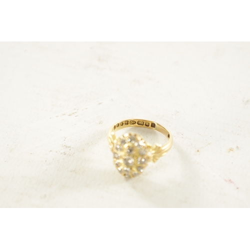 491 - A LADIES VINTAGE 18CT GOLD AND DIAMOND RING total weight app. 6g, ring size P.