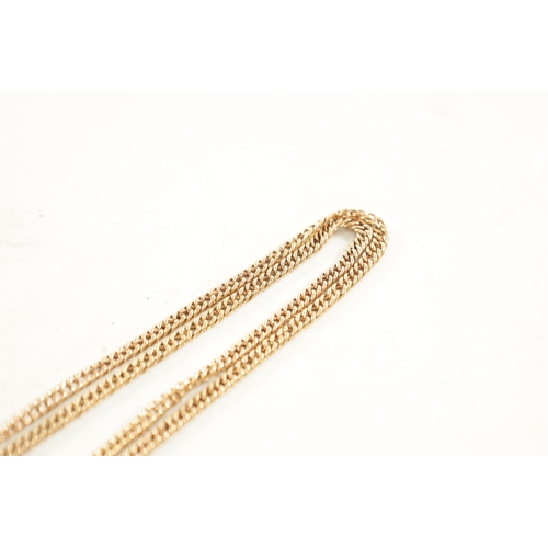 495 - A LONG 9CT ROSE GOLD CHAIN, total weight app. 48g. (146cm long.)