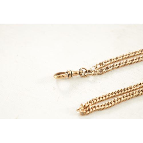 495 - A LONG 9CT ROSE GOLD CHAIN, total weight app. 48g. (146cm long.)