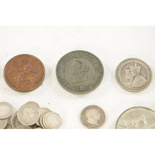 497 - A COLLECTION OF VARIOUS COINS AND MEDALLIONS