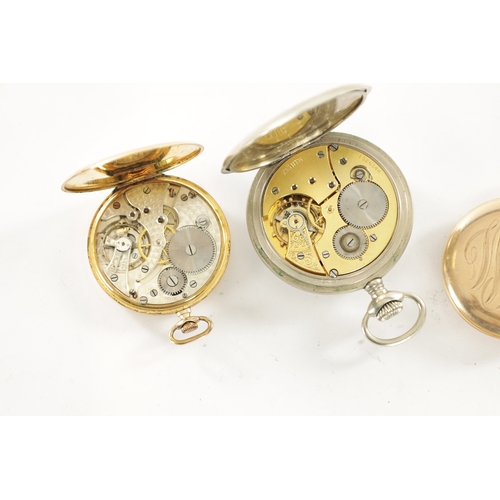 510 - A COLLECTION OF THREE OPEN-FACED POCKET WATCHES by Tempo, Zenith, and Elgin, all with keyless wound ... 