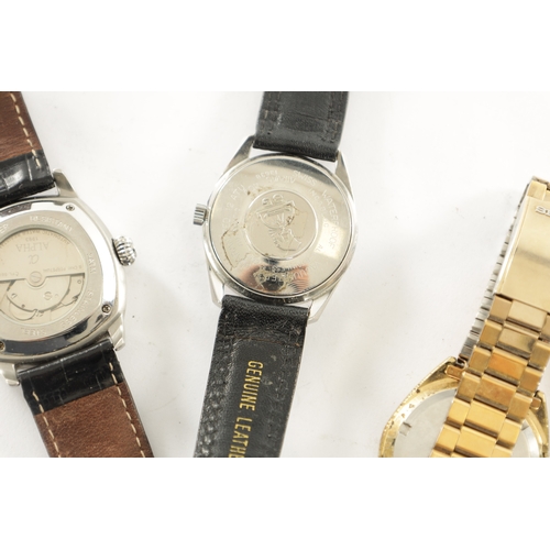 511 - A COLLECTION OF GENTLEMAN'S WRISTWATCHES comprising of a gold-plated Seiko automatic day/date, a ste... 