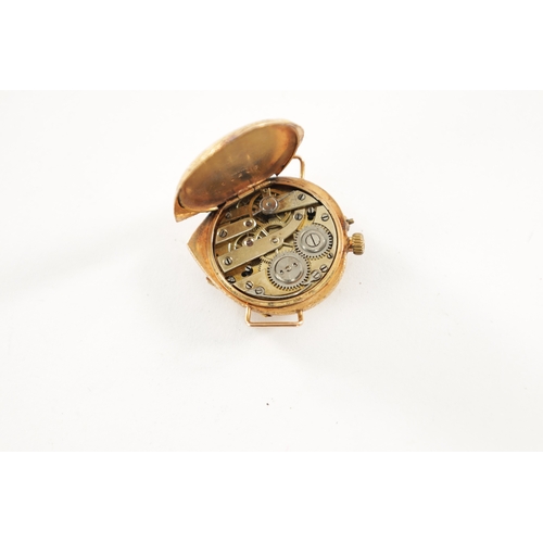 516 - TWO LADIES 1930’S GOLD WRISTWATCHES a 9ct gold watch with a rolled gold bracelet and manual winding ... 