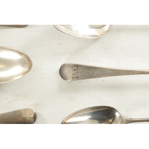 533 - A COLLECTION OF VARIOUS GEORGIAN SILVER SPOONS, a set of six teaspoons by George Smith (III) & Willi... 