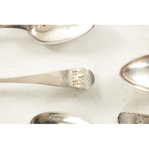 533 - A COLLECTION OF VARIOUS GEORGIAN SILVER SPOONS, a set of six teaspoons by George Smith (III) & Willi... 