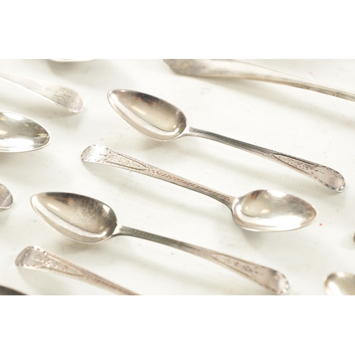 533 - A COLLECTION OF VARIOUS GEORGIAN SILVER SPOONS, a set of six teaspoons by George Smith (III) & Willi... 