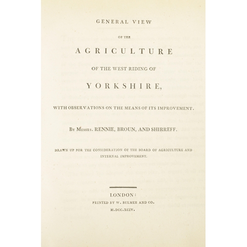 575 - A COLLECTION OF SEVEN AGRICULTURAL LEATHER BOUND BOOKS comprising two volumes of 'Farmers Dictionary... 