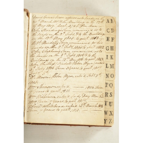 576 - A COLLECTION OF NINE 18TH / 19TH CENTURY RENT BOOKS AND LEDGERS, comprising an observer and surveyor... 