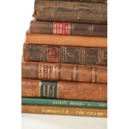 577 - A COLLECTION OF THIRTY-THREE 19TH CENTURY LEATHER BOUND BOOKS AND MAPS RELATING TO YORKSHIRE