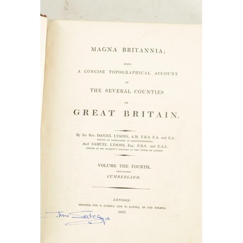 581 - A COLLECTION OF THREE 19TH CENTURY BOOKS comprising of 'Magna Britain being A Concise Topographical ... 