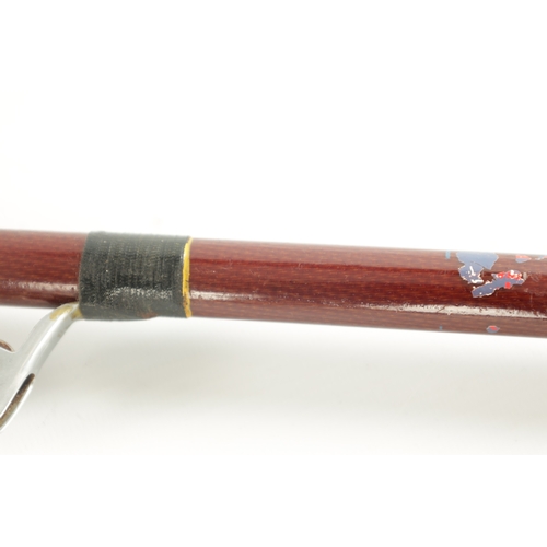 593 - A COLLECTION OF VINTAGE FISHING ITEMS, comprising of a bamboo trout rod, a 19th-century boat rod, a ... 