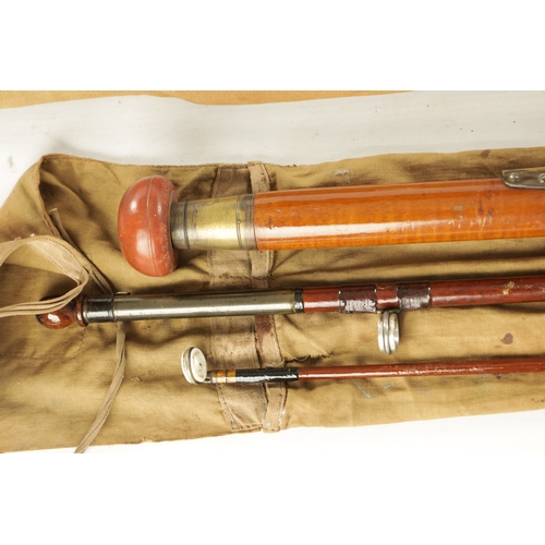 605 - A COLLECTION OF FOUR VINTAGE HARDY RODS, an early heartwood salmon rod, a 