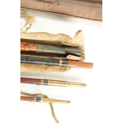 615 - A COLLECTION OF FOUR 19TH CENTURY CANE SALMON RODS by HATON & DELLER, London, BERNART & SON, St. Jam... 