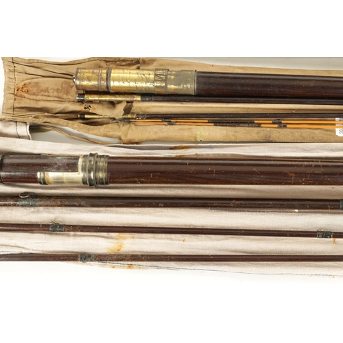 616 - A COLLECTION OF SEVEN VINTAGE FLY RODS comprising of a salmon rod by EATON & DELLER, London, a salmo... 