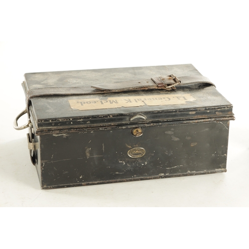 623 - A METAL BOX CONTAINING VARIOUS LURES, LINE AND ACCESSORIES (36cm wide)