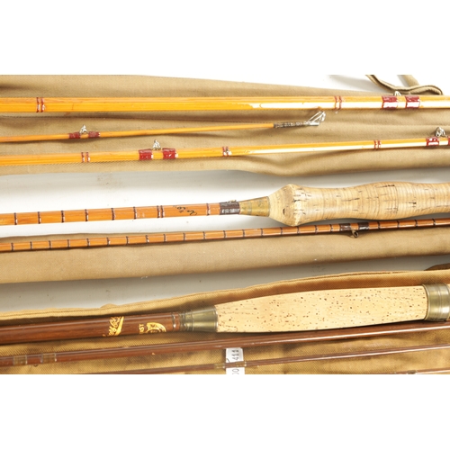 624 - A COLLECTION OF SIX VINTAGE TROUT FISHING FLY RODS, comprising of a SHARPE, ABERDEEN THE