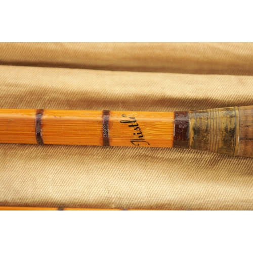 626 - A COLLECTION OF FIVE VINTAGE SALMON RODS, comprising of a cane salmon rod by S. ALLCOCK & CO. a cane... 