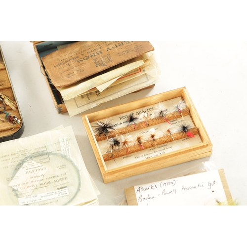 629 - A COLLECTION OF SALMON AND TROUT FISHING FLIES BY ALLCOCK, HARDY AND OTHERS some in original boxes.