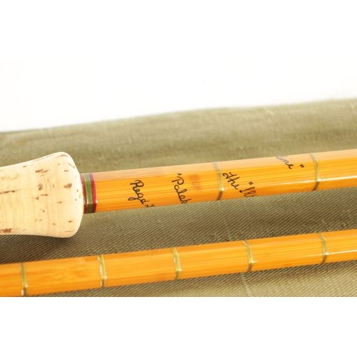 642 - A COLLECTION OF THREE VINTAGE HARDY SALMON RODS. A HARDY #9 ”THE WYE” PALAKONA SPLIT BAMBOO SALMON R... 