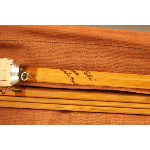 657 - A COLLECTION OF THREE VINTAGE HARDY FLY RODS, a ''THE KEITH ROLLO'', PALAKONA, TROUT ROD in metal ca... 